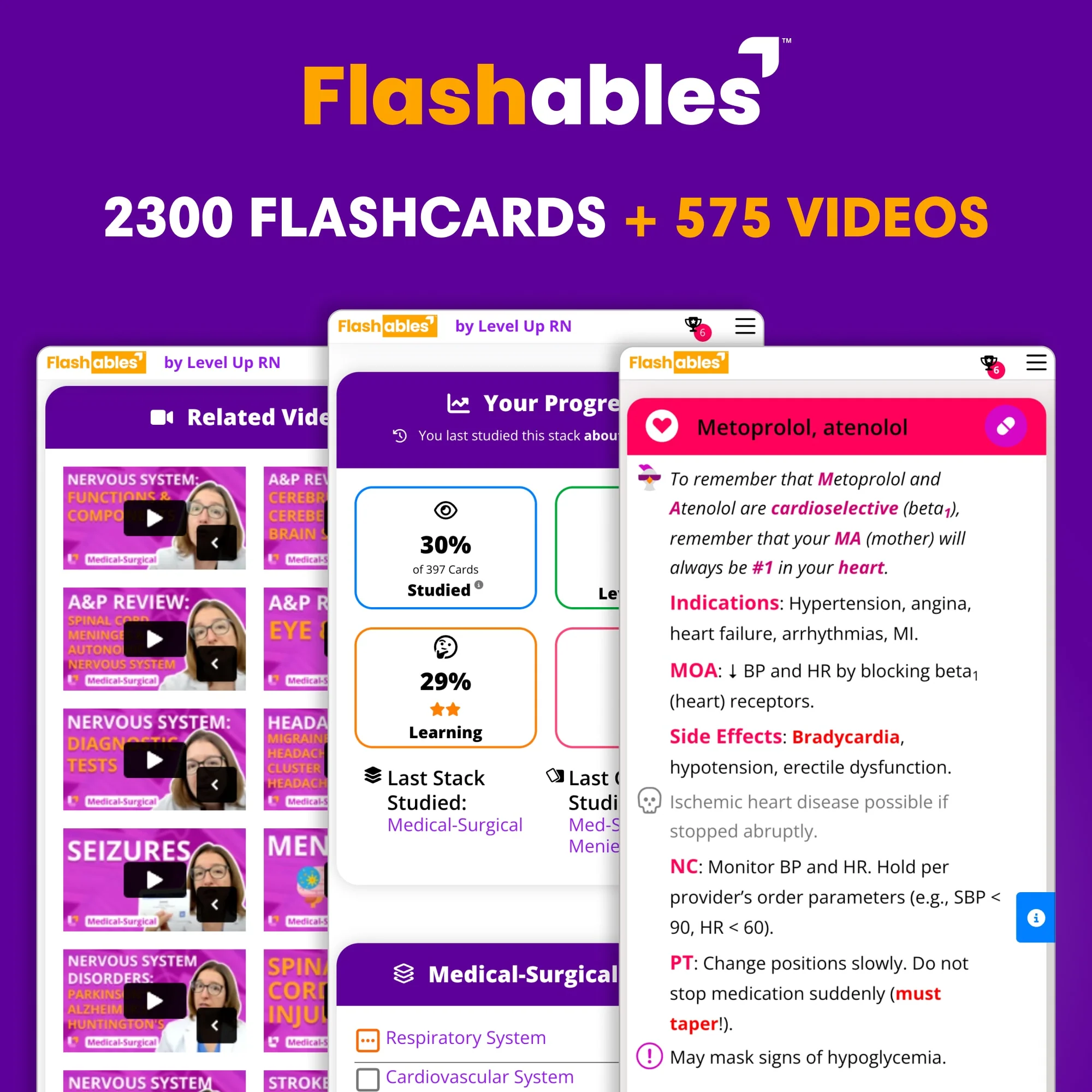 Flashables - Digital Nursing Flashcards